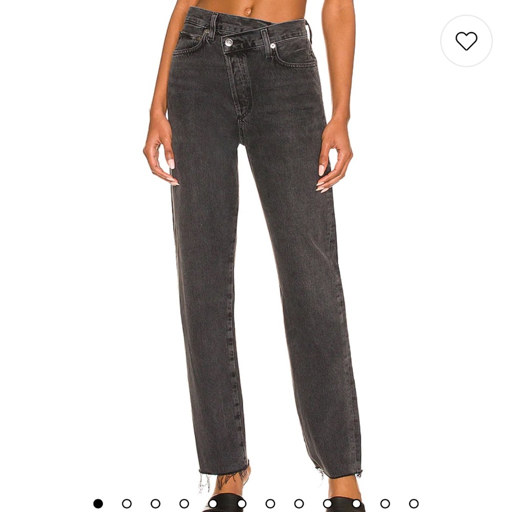 NEW AGOLDE Criss Cross Straight Jeans in Shambles